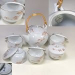 深川製磁紅葉急須蓋付湯呑セット