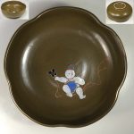 童図梅型菓子鉢W7538