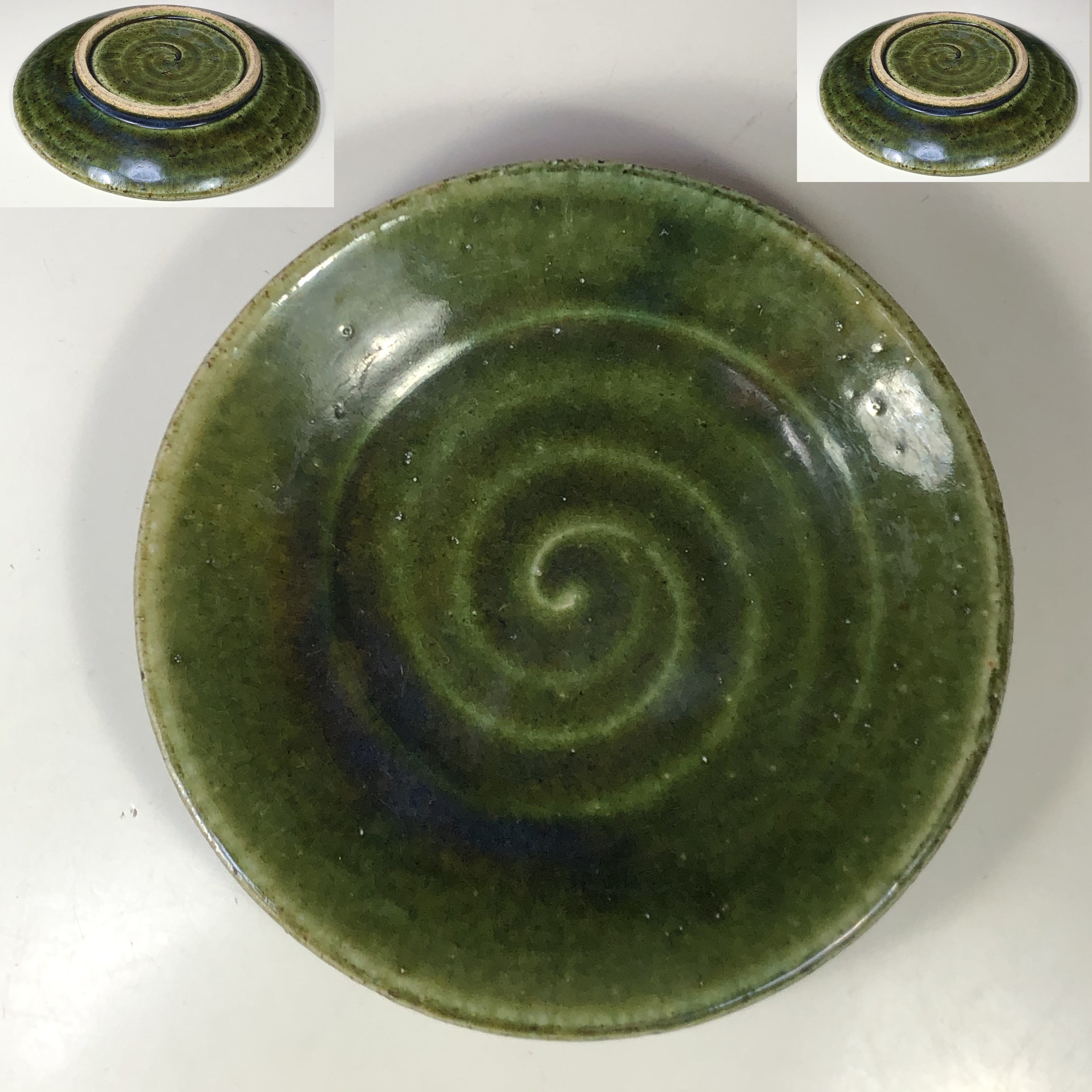 緑釉小皿W7583