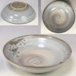 たち吉金彩草花煮物鉢W7630