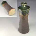 緑釉花瓶W7695