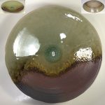 信楽焼一尺一寸花器水盤W7873