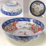 色絵花鳥兎八寸鉢