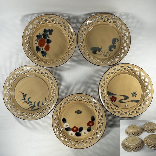 有田焼網目銘々皿W10787