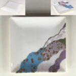 ちぎり絵豆皿五枚セットW9374