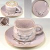 志野梅図碗皿W8251