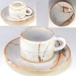 秀山志野碗皿W8403