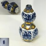 有田焼萩窯瓢箪型徳利六角花瓶