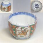 色絵双鶴蕎麦猪口W9561