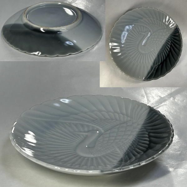 鶴図豆皿W10998