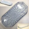 菊図長皿W9587
