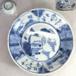 染付山水五寸浅鉢平鉢