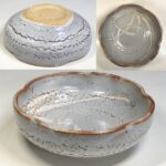 鼠志野梅型菓子鉢W9604