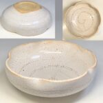 志野梅型菓子鉢W9619