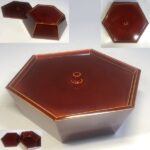 春慶塗六角蓋付菓子器