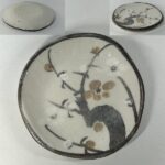 志野梅図小皿W10380