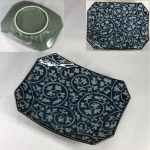 蛸唐草角皿W6928