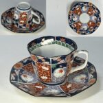 雅祥色絵間取碗皿W10447