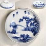 角福染付山水小鉢W9715