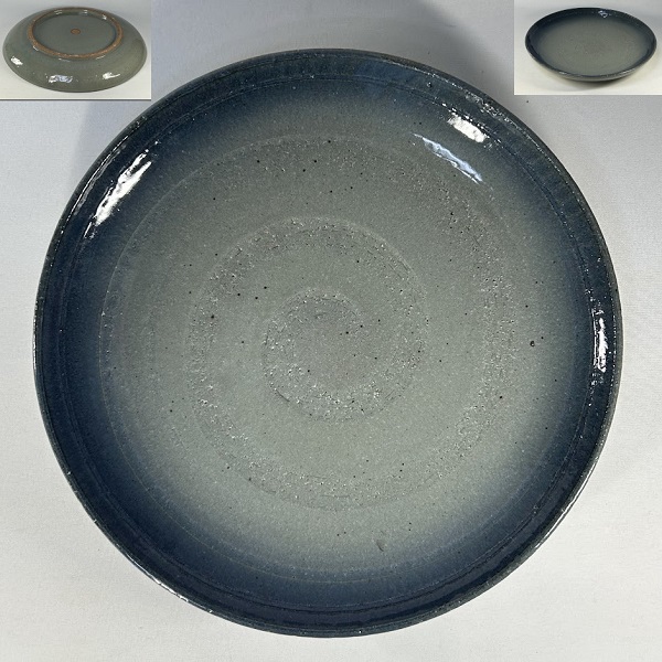 灰釉吹八寸皿W10483