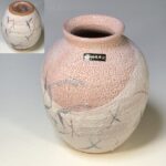 桔梗屋窯桑原小三郎志野花瓶W9779