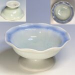 たち吉氷結貫入青磁高足鉢
