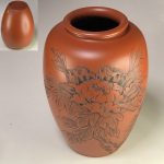 常滑焼正弥作朱泥花瓶