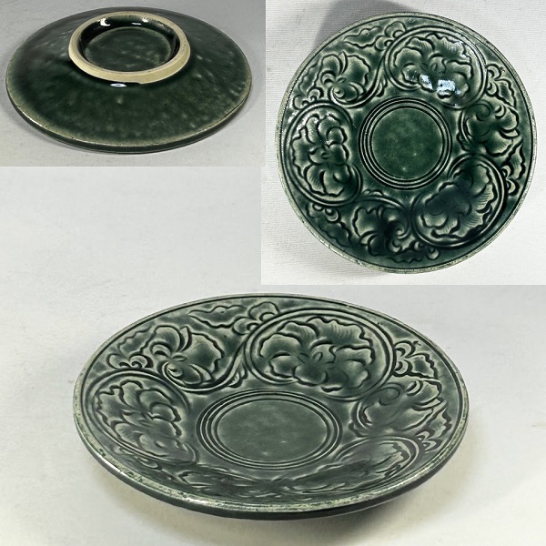 緑釉銘々皿W10554