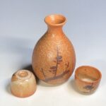 たち吉紅志野徳利猪口セット