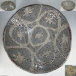 鼠志野三足深皿W10572