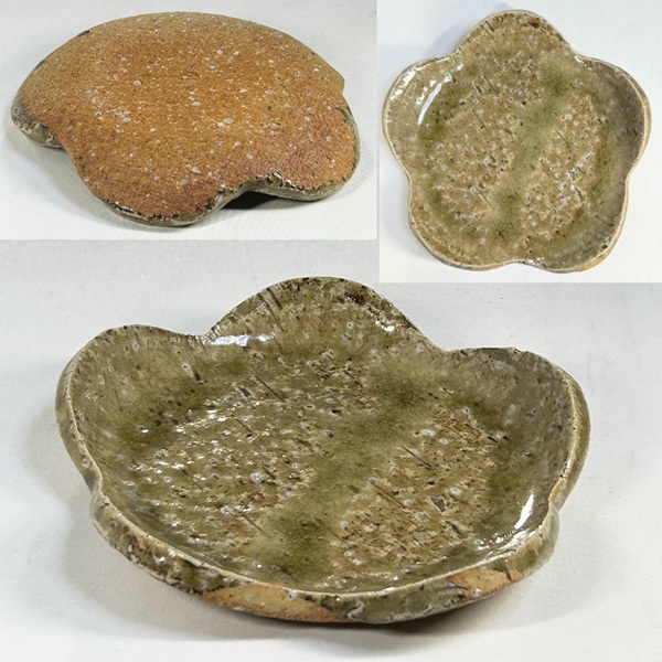 伊賀焼梅花型銘々皿