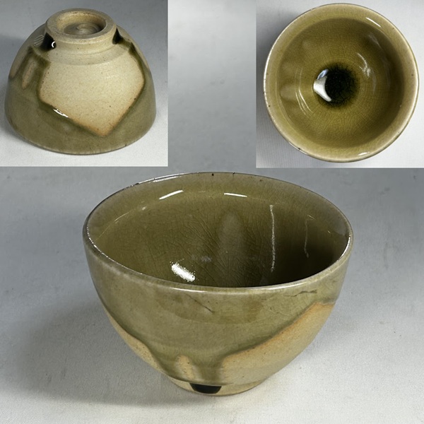 緑釉湯呑W10573