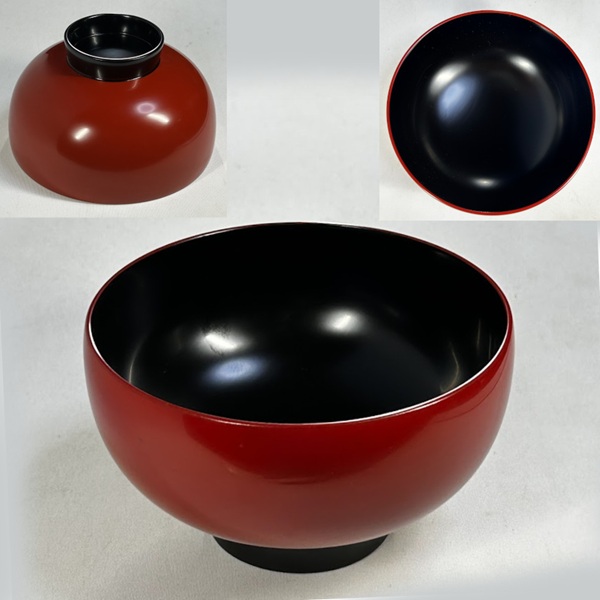 輪島塗慶塚作洗朱塗汁椀