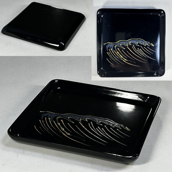 木製漆器豆皿五枚セットW10624