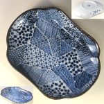 第一陶器ぶるー浪漫長皿W7919