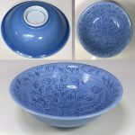 たち吉彫花文煮物鉢