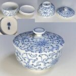 たち吉秀峰京唐草蓋付湯呑