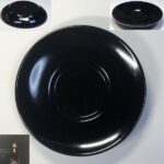 たち吉木製漆器黒塗茶托五点セット