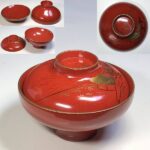 朱塗金彩吸物椀W10008