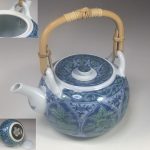 前畑陶器庫山窯青華緑彩急須
