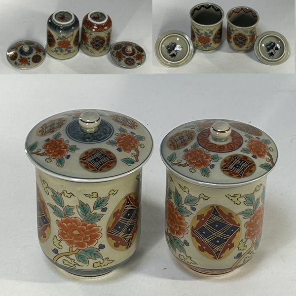 有田焼林九郎作蓋付夫婦湯呑