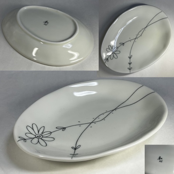 和心楕円皿W10683