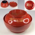 朱塗沈金菓子椀W9158