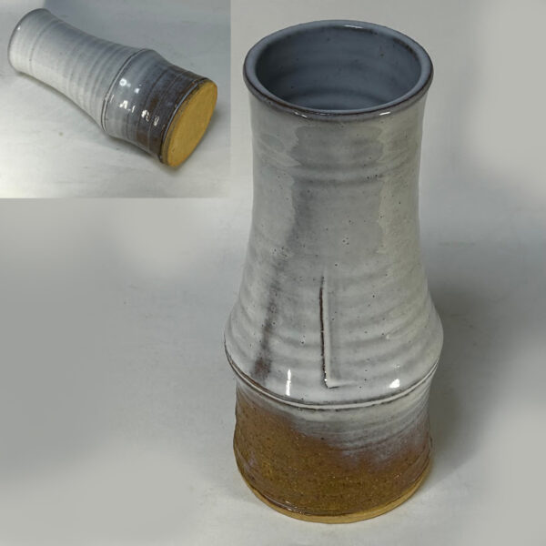 萩焼天鵬山花瓶