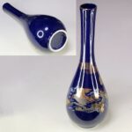 正峰瑠璃鶴首花瓶