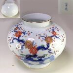 深川製磁岩梅花瓶